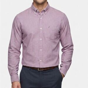 Daniel Hechter Paris Oxford Button Down Shirt Men’s Large Pink Regular Fit